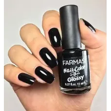 Farmasi Nail Color Glossy FR16 Black Art (11ml)